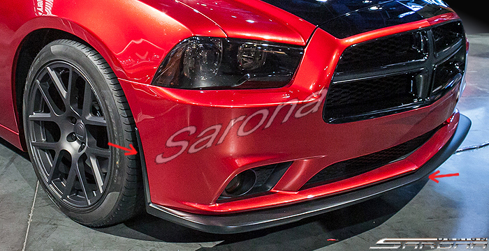 Custom Dodge Charger  Sedan Front Lip/Splitter (2011 - 2014) - $390.00 (Part #DG-013-FA)